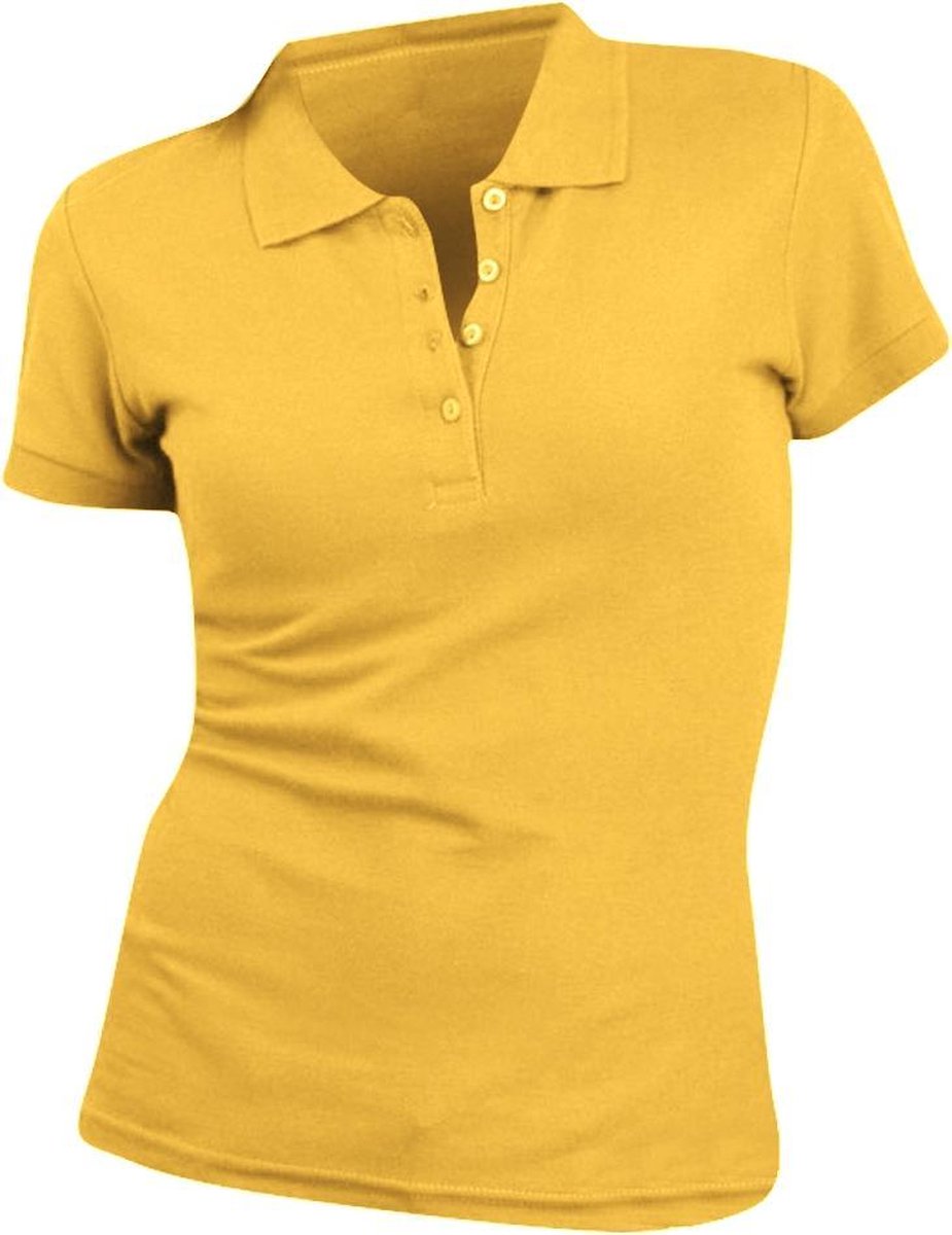 SOLS Vrouwen/dames Mensen Pique Korte Mouw Katoenen Poloshirt (Goud)