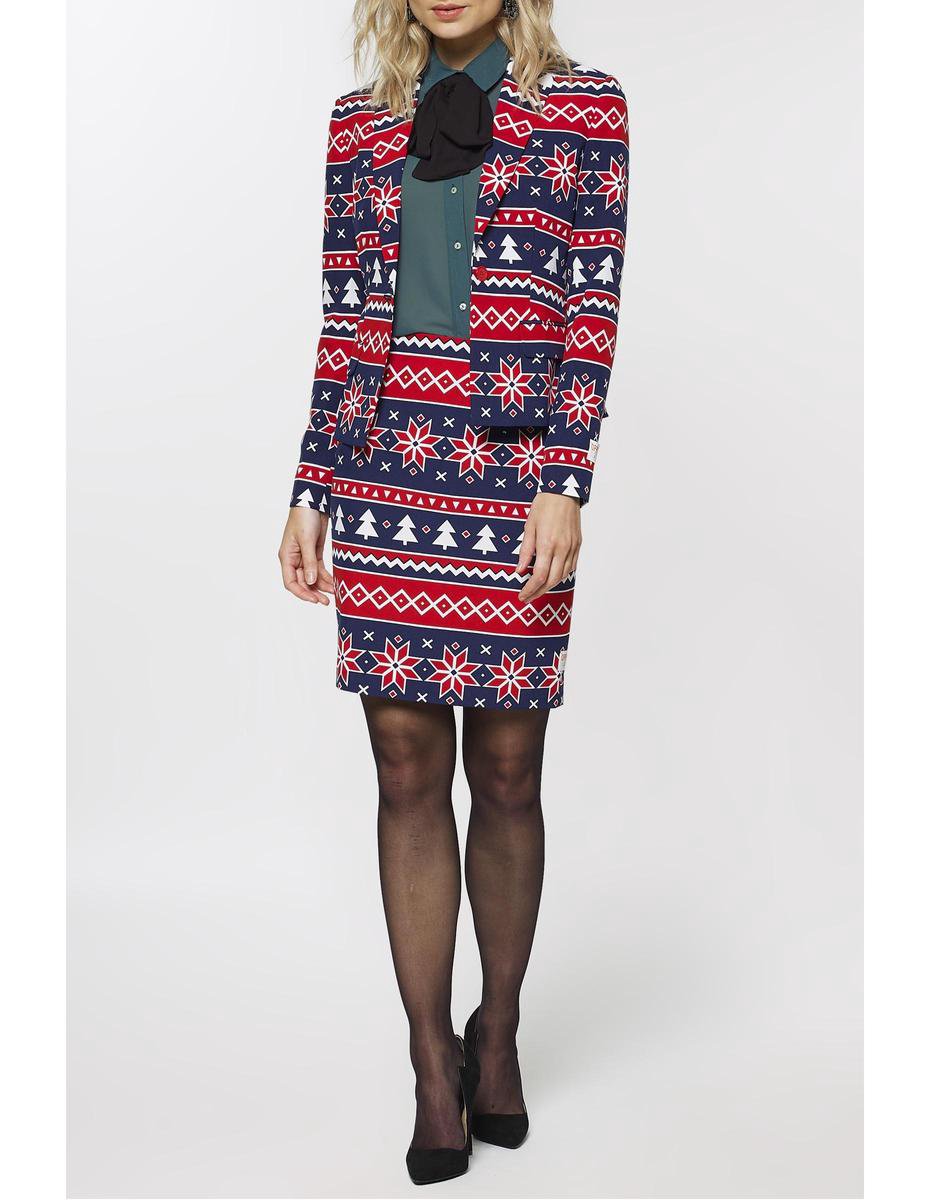 OppoSuiits Nordic Noelle - Vrouwen Kostuum - Gekleurd - Kerst - Maat 42