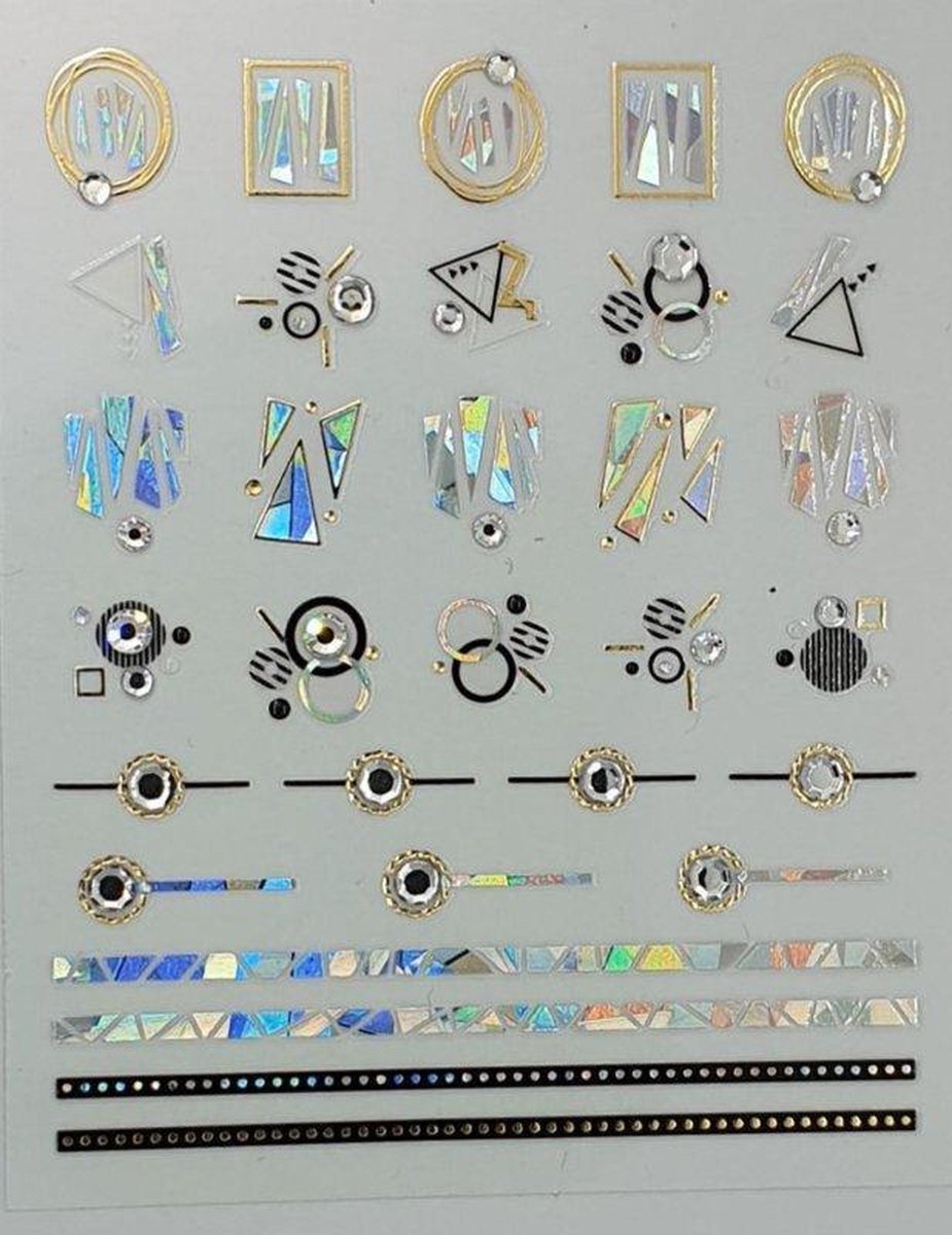 Korneliya 3D Nail Jewels DeLuxe - DL02 Glass and Diamonds