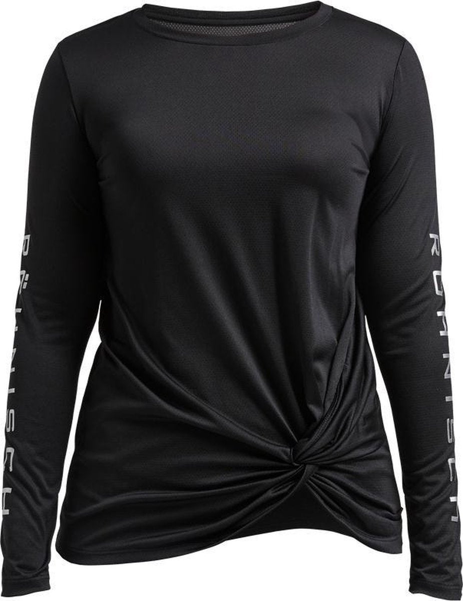Röhnisch Trainingshirt Knot Dames Polyester/elastaan Zwart Maat Xxl