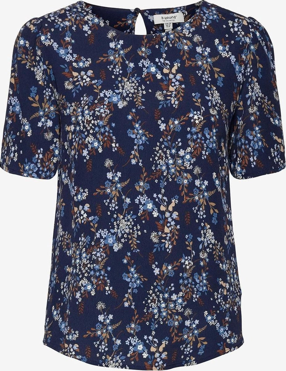 b.young BYJILL BLOUSE - Peacoat Combi 1 Blue