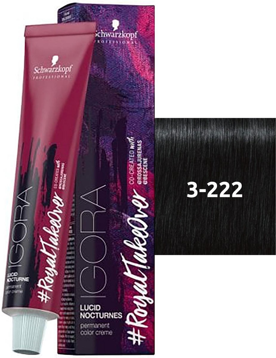 Schwarzkopf - Igora - #RoyalTakeOver - Lucid Nocturnes - 3-22 Dark Brown Ash Extra Intense - 60 ml