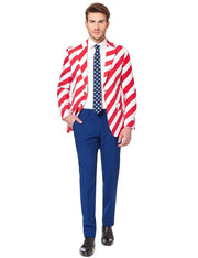 OppoSuits United Stripes - Mannen Zomer Kostuum - Gekleurd - Feest - Maat 46
