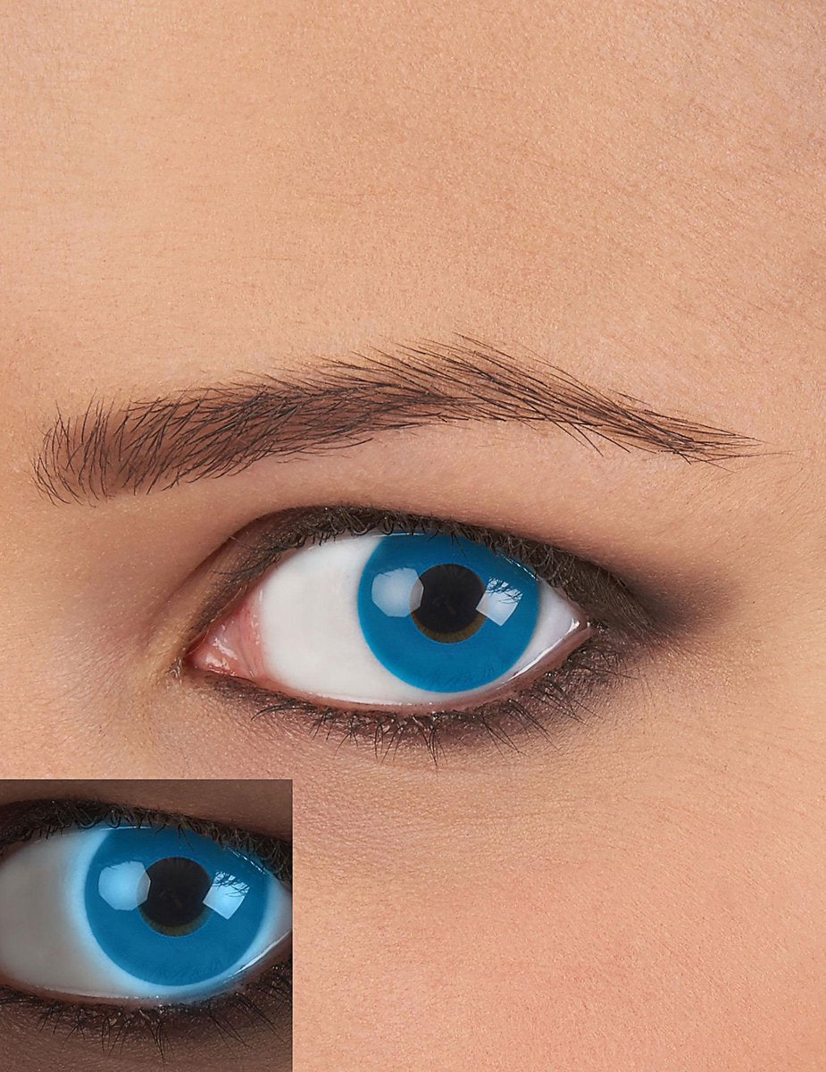Blauwe UV contactlenzen - Schmink