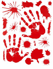 Elite - Bebloede handafdrukken stickers Halloween - Decoratie > Stickers