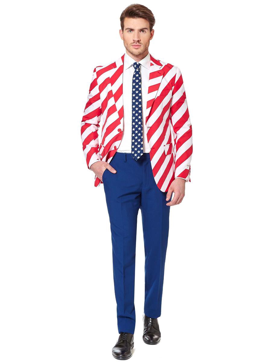 OppoSuits United Stripes - Mannen Zomer Kostuum - Gekleurd - Feest - Maat 52