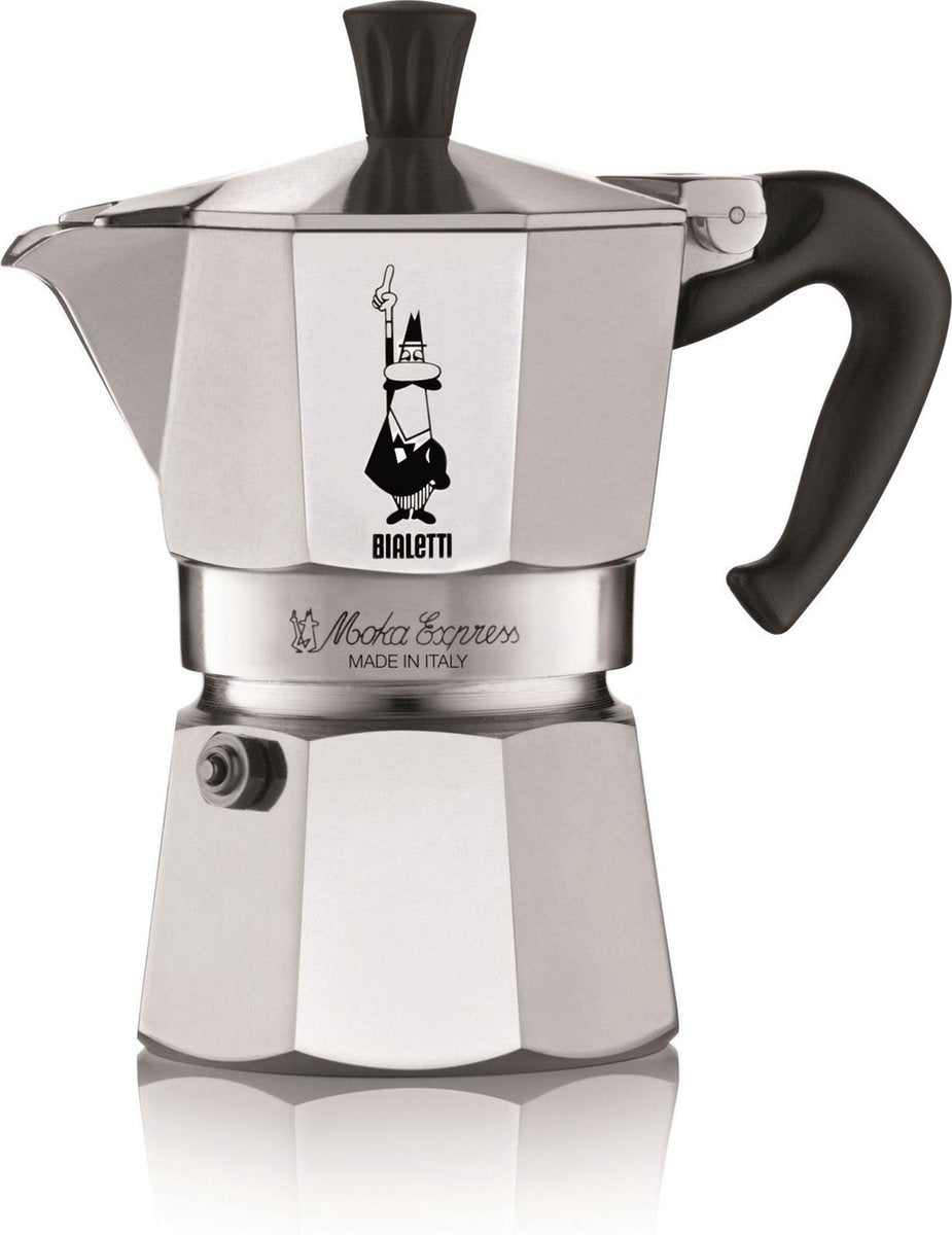 Bialetti Moka Express Percolator - Klein - 2 Kops - Zilver