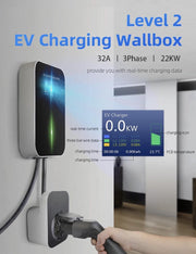 Laadpaal Wallbox Laadstation EV Charger 22kw 32A 3-Fase Type 2 Stopcontact