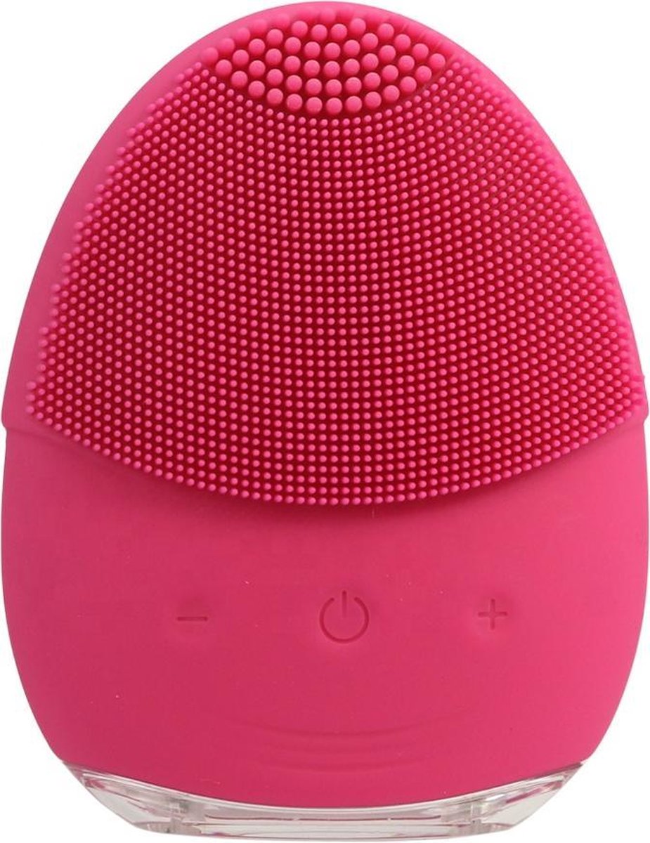 Gezichtsborstel - Gezichtsreiniger - Gezichtsreinigingsborstel siliconen - Fuchsia - Mee-eters Puistjes Vette Huid Blackheads - face brush - Poriën - Elektrisch gezichtsreiniger - Massage - Alle huidtypen - cadeau man vrouw