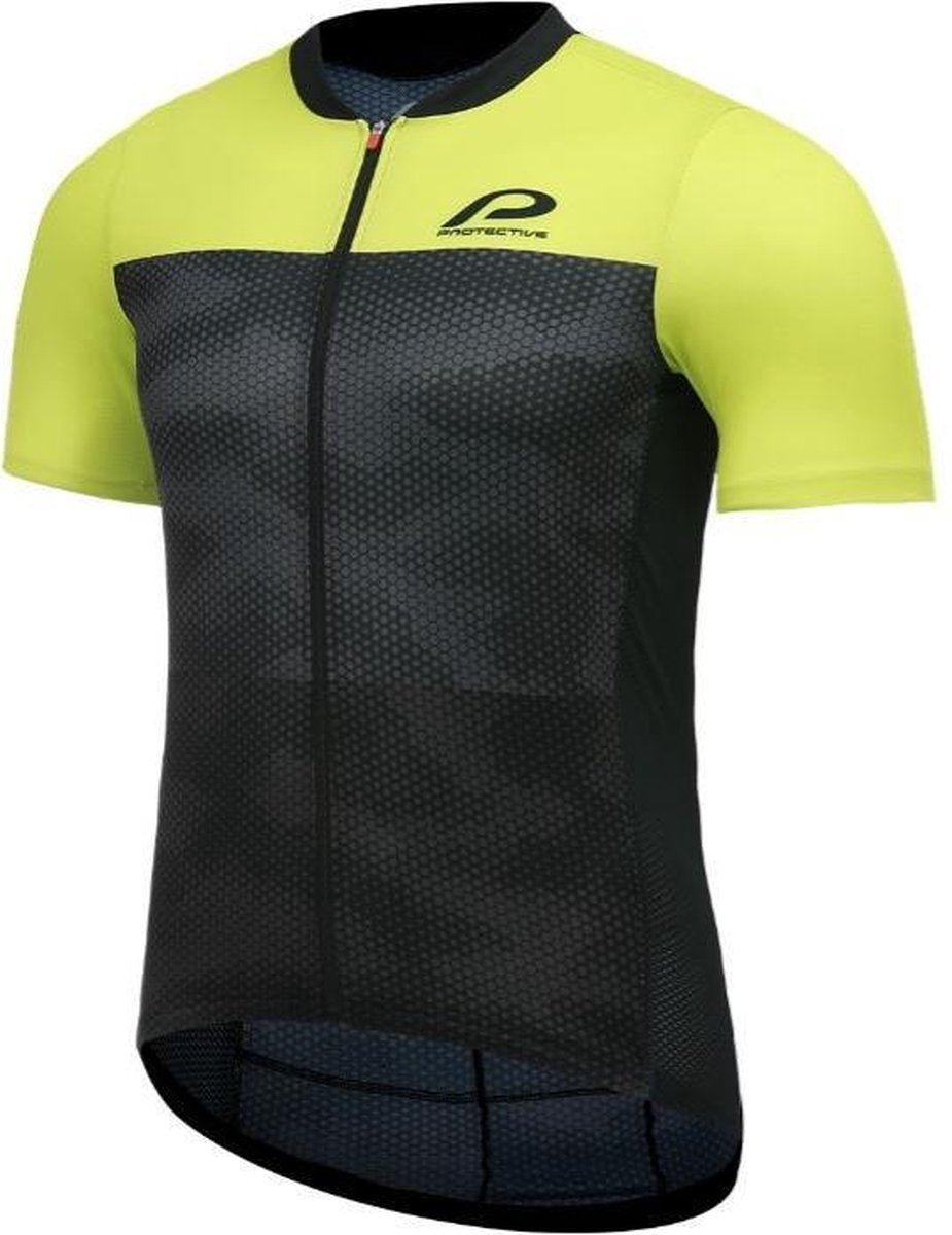 Protective Fietsshirt P-transform Heren Polyester Zwart/lime Mt 5xl