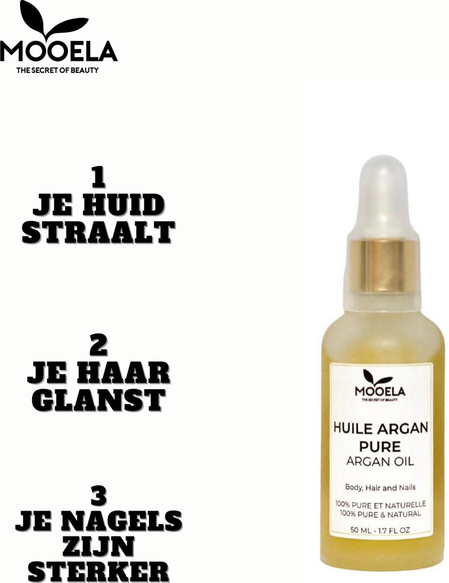 Mooela Premium Arganolie - 100% Biologisch - 100% Puur - Arganien - Arganolie - Argan Olie voor Haar