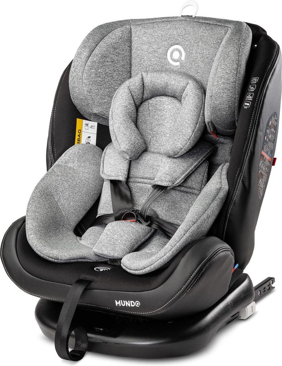 HIBABY MUNDO 0-36 KG ISOFIX - 360 Graden Draaibaar Grijs