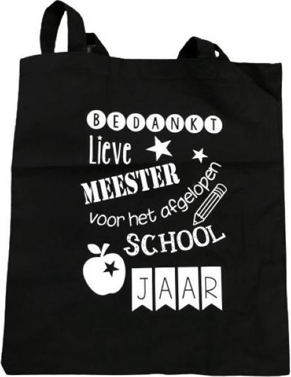 Tas cadeau bedankt meester zwart