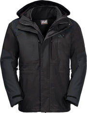 Jack Wolfskin Thorvald 3-in-1 Jas Heren Sportjas - Maat M  - Mannen - zwart