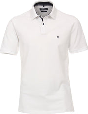 CASA MODA comfort fit poloshirt - stretch - wit -  Maat: 6XL
