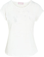 Cassis - Effen T-shirt in katoen - Ecru