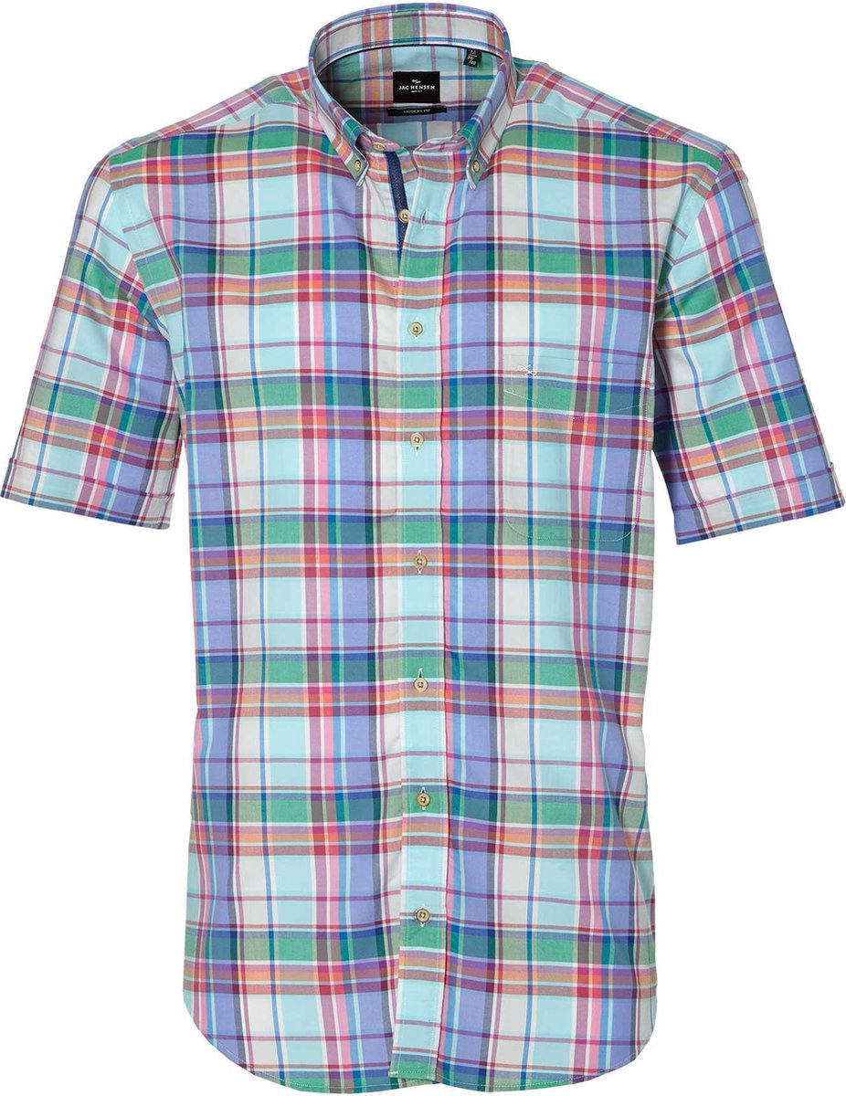 Jac Hensen Overhemd - Modern Fit - Groen - 3XL Grote Maten