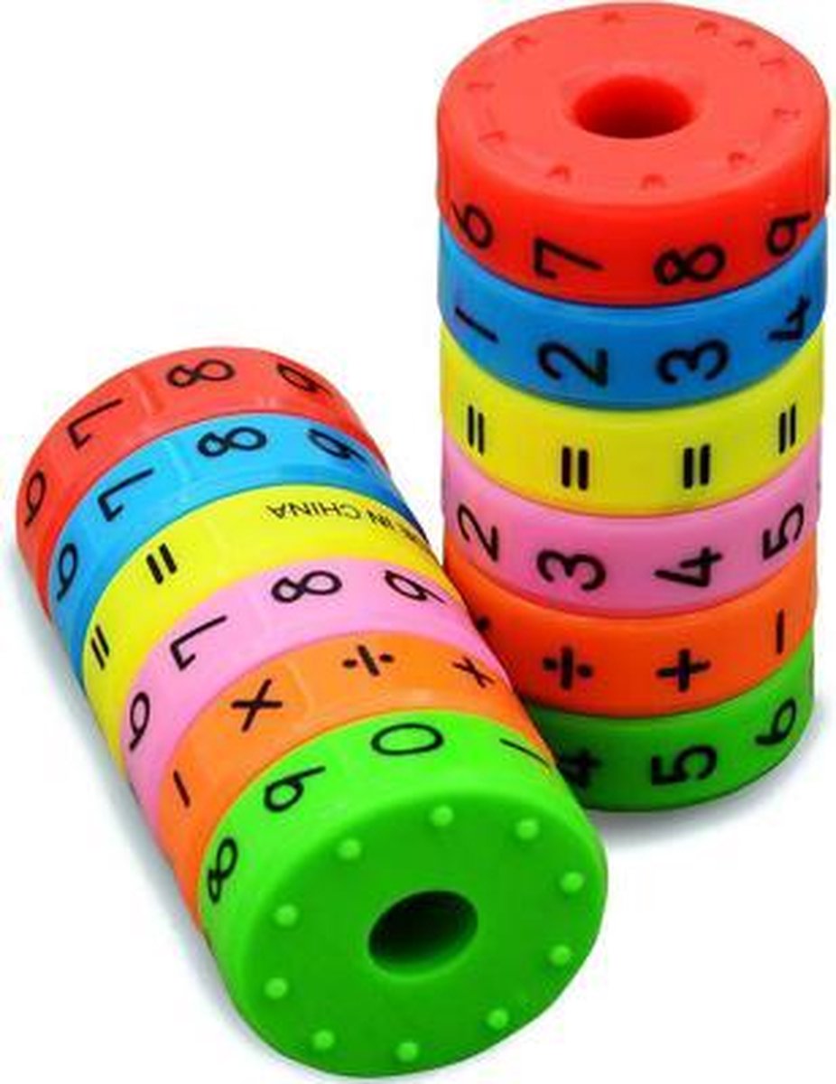 Magnetische rekencilinder rekenen oefenen (set van 3 stuks)