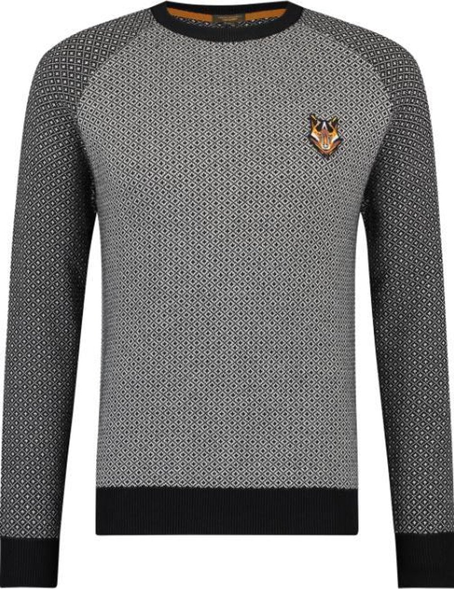 Knit Crew Raglan Mu14 0210 Anthracite/ Blanc De Blanc