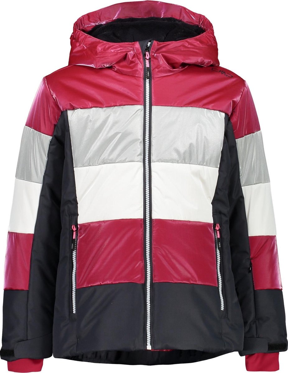 CMP Jas - Meisjes - rood/grijs/zilver