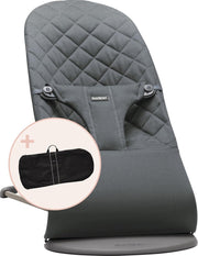 BABYBJÖRN Wipstoel Bliss - Antraciet Cotton incl Transporttas Zwart