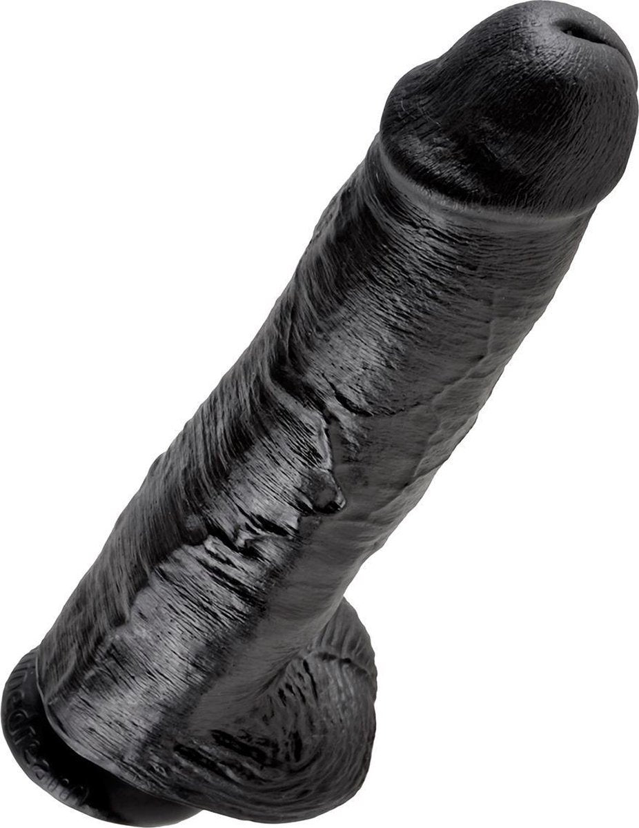 Pipedream King Cock Realistische Dildo met Ballen en Zuignap - 28 cm - Zwart