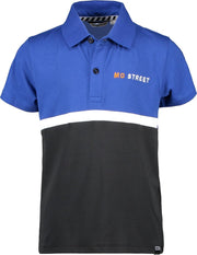 Moodstreet Jongens t-shirts & polos Moodstreet MT fancy polo colorblock Sporty Blue 86/92