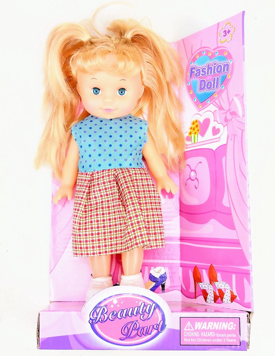 Beauty Part - Fashion Doll - Pop met Staartjes - 24cm - Blauw
