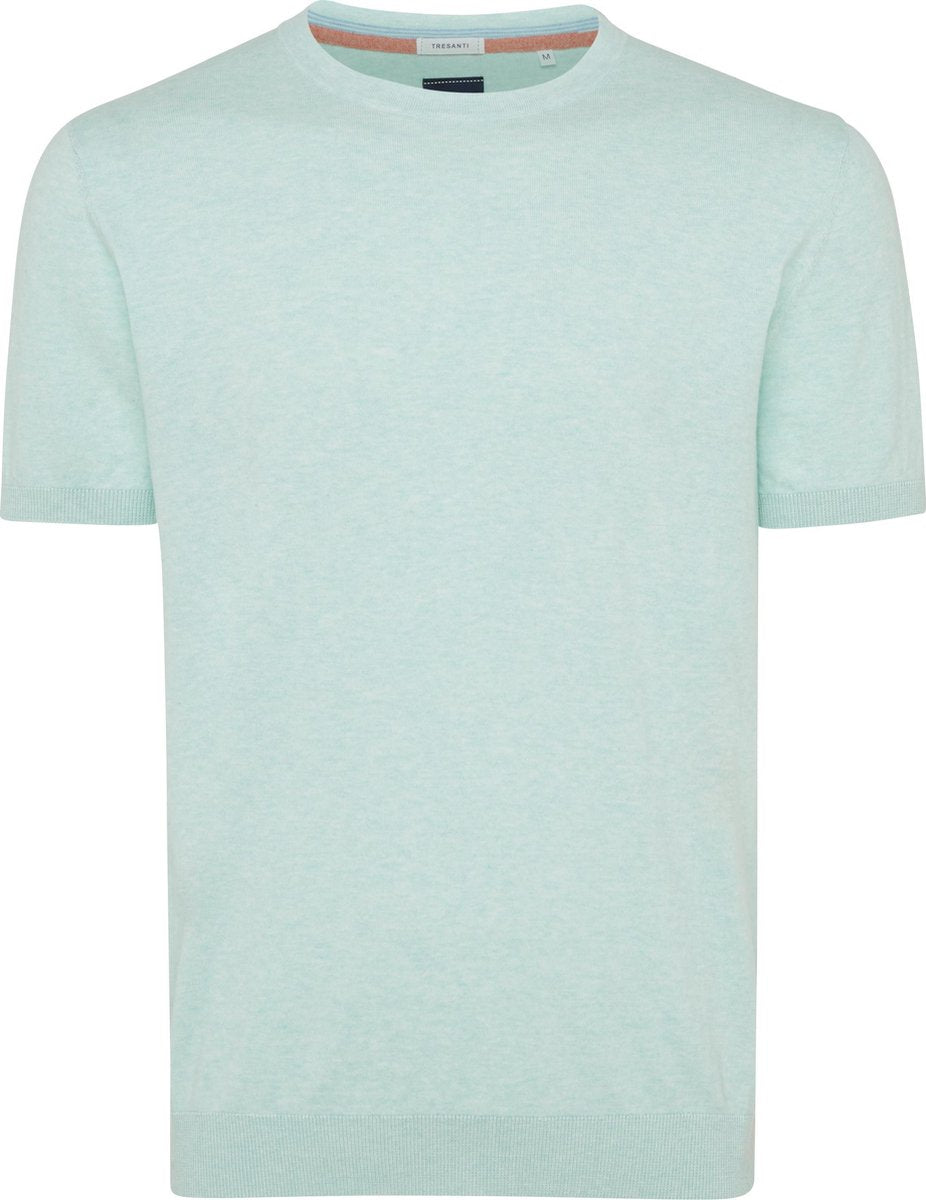 Tresanti Heren Pullover Korte Mouw Ronde Hals Mintgroen Regular Fit - 3XL