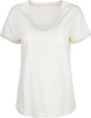 Summum T-Shirt met V-Hals Ecru  dames maat XXL