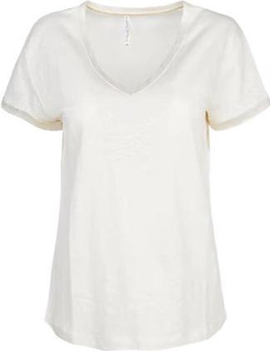 Summum T-Shirt met V-Hals Ecru  dames maat XL