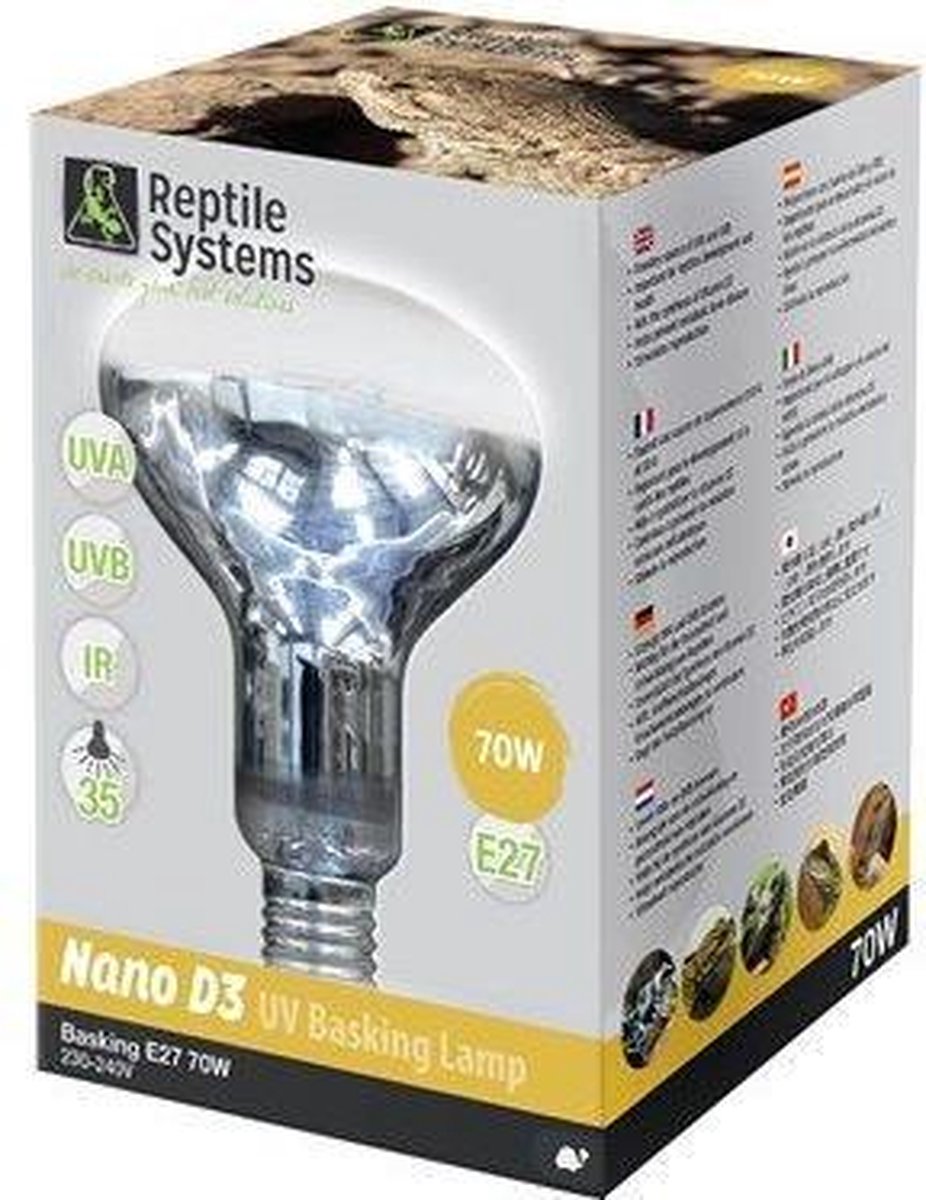 As Reptile D3 UV Basking Lamp Nano 70W E27