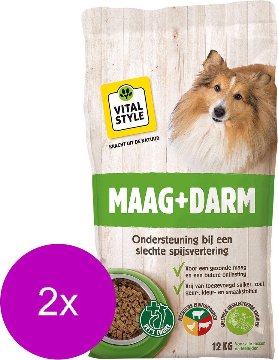 Ecostyle Maag + Darm - Hondenvoer - 2 x 12 kg