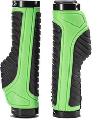 Baymate Fiets Grips MTB Racefiets Double Lock Rubber Handvatten Anti-slip Schokabsorberende Soft Bike Grips Stuur BT1802GN Green
