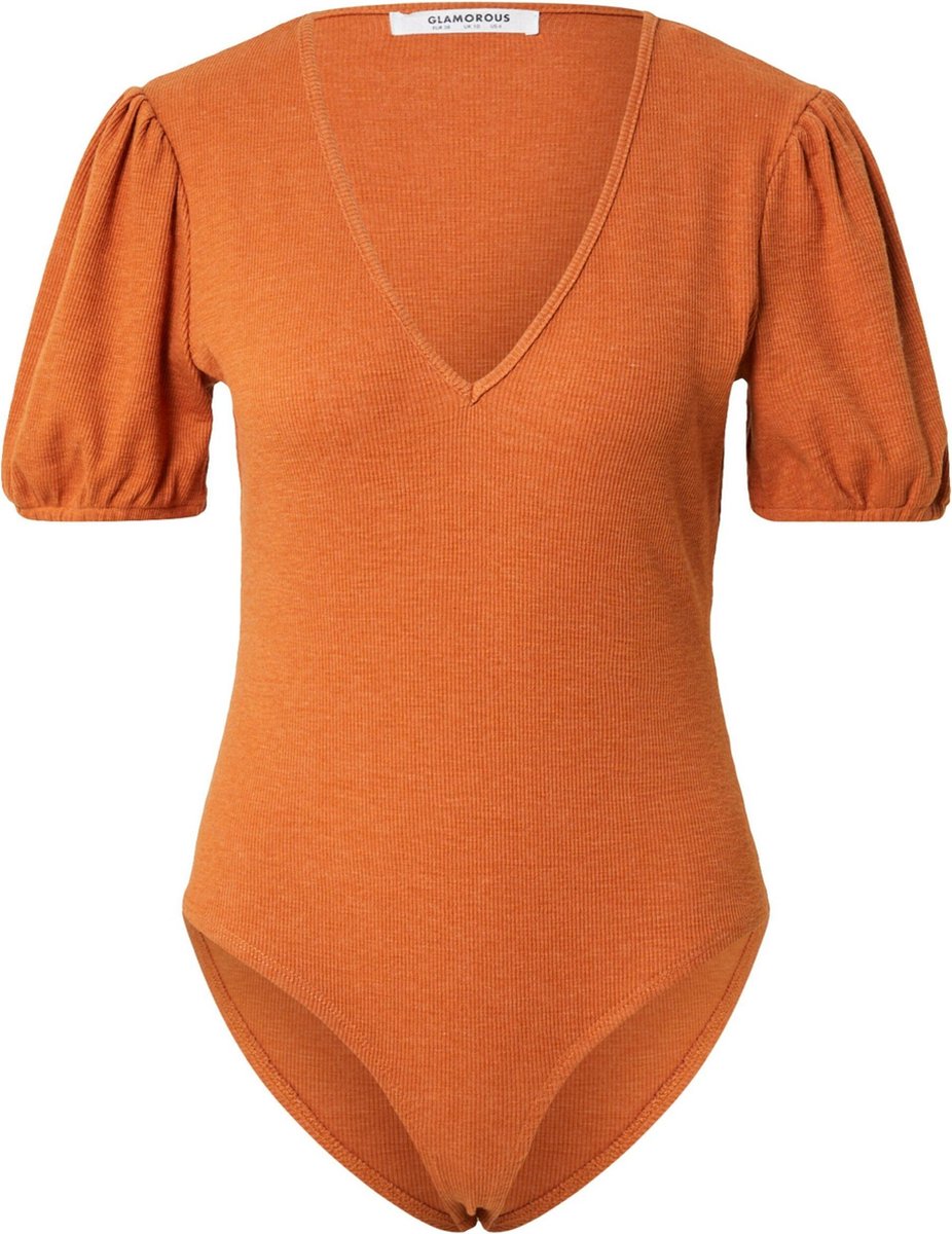 Glamorous shirt body Sinaasappel-6 (Xs)