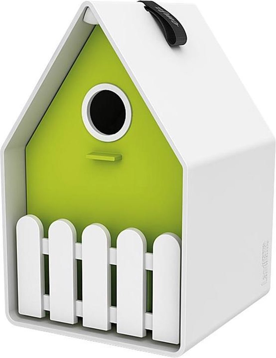 Emsa Landhaus Vogelhuisje - Lime/Wit - 15x16x24 cm