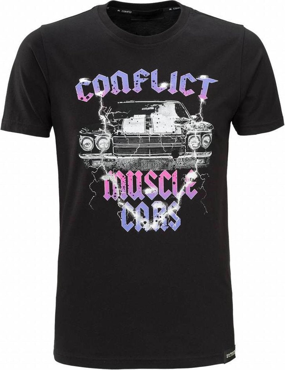 Conflict T-Shirt Muscle Cars Black