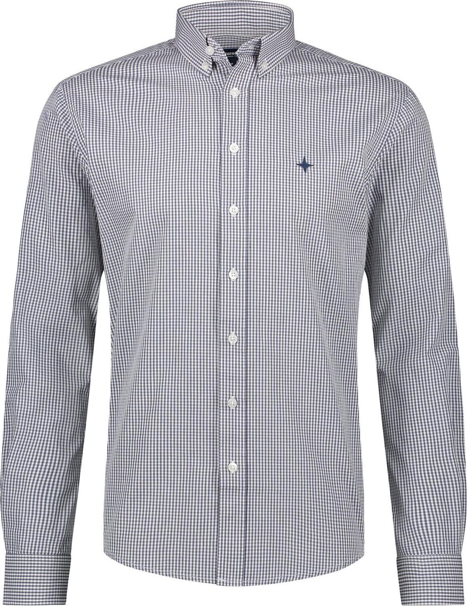 Haze&Finn Overhemd Indigo Blauw (MC15-0120-3 - IndigoEarthCheck)