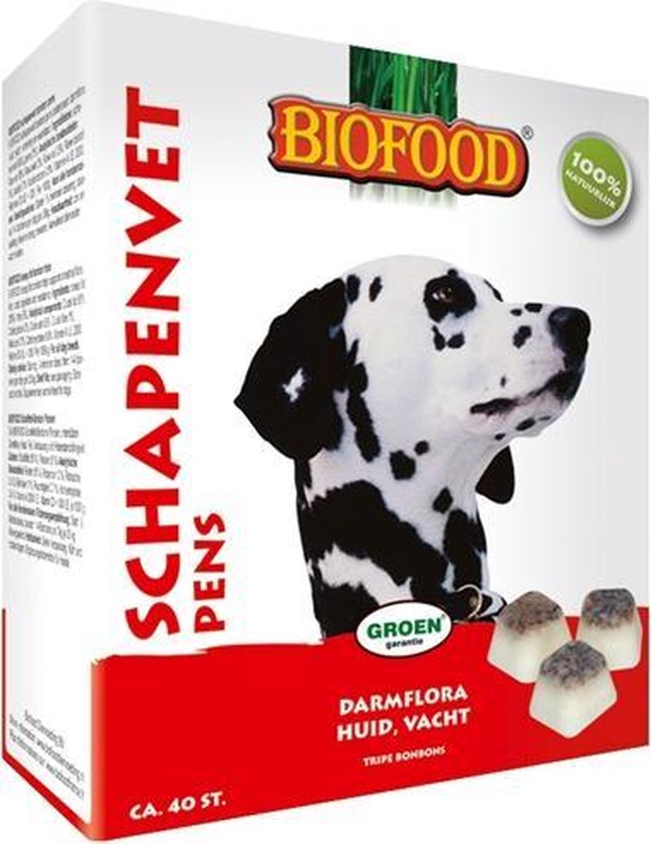Biofood schapenvet maxi bonbons pens - 40 st - 1 stuks