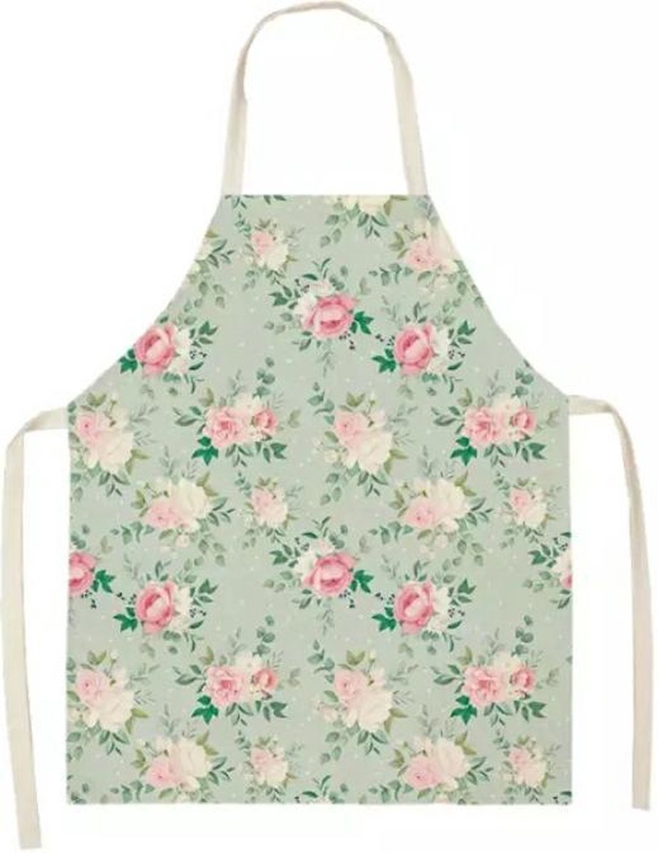Keukenschort Roosje - Ook leuk als cadeau - Voor haar - Kookschort - Vandaag besteld is binnen 2 werkdagen in huis
