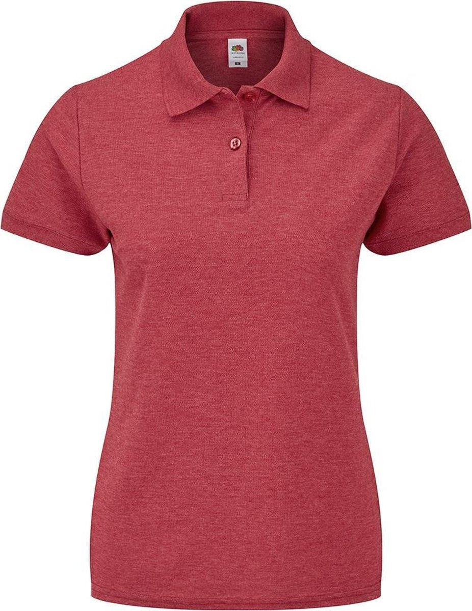 Fruit of the Loom Dames/dames Dame Fit Piqué Polo Shirt (Rode Heide)