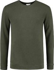 Blueloop Originals Trui Pure Denimcel Heren Lyocell Groen Mt L