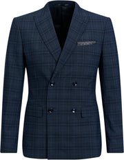 WE Fashion Heren slim fit blazer met ruitdessin