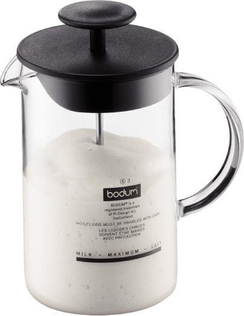 Bodum LATTEO Melkopschuimer met Glazen Handgreep - 0.25 l
