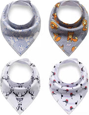 JillyBee - Slab - Slabbetje - Slabber - Bandana - 4pack - Hert - Schaap - Hond - Vos