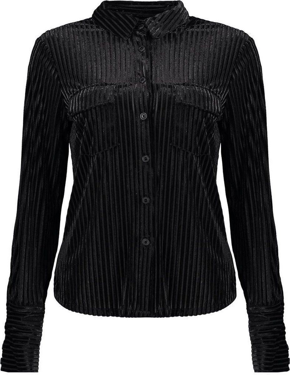 Blouse Velours Rib 03503 Black
