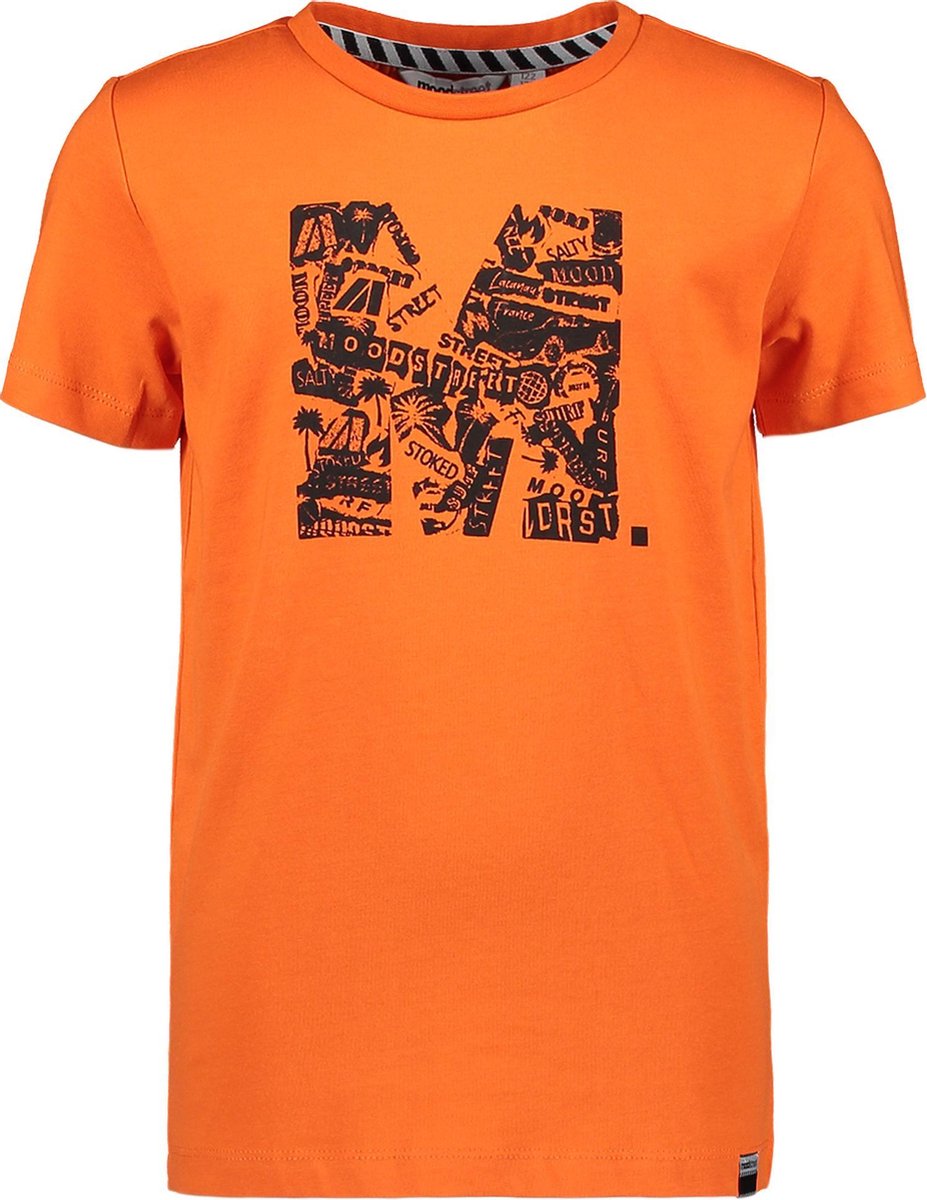 Moodstreet Kids Jongens T-shirt Orange Red - Maat 86/92