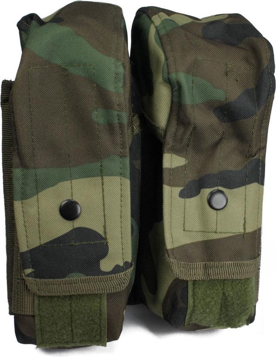 101Inc Molle pouch utility big A woodland camo