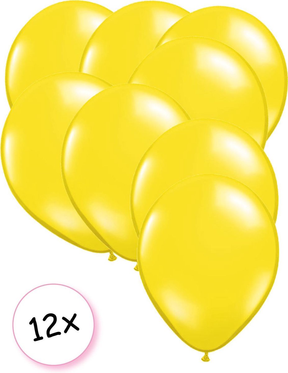 Ballonnen Geel 12 stuks 27 cm