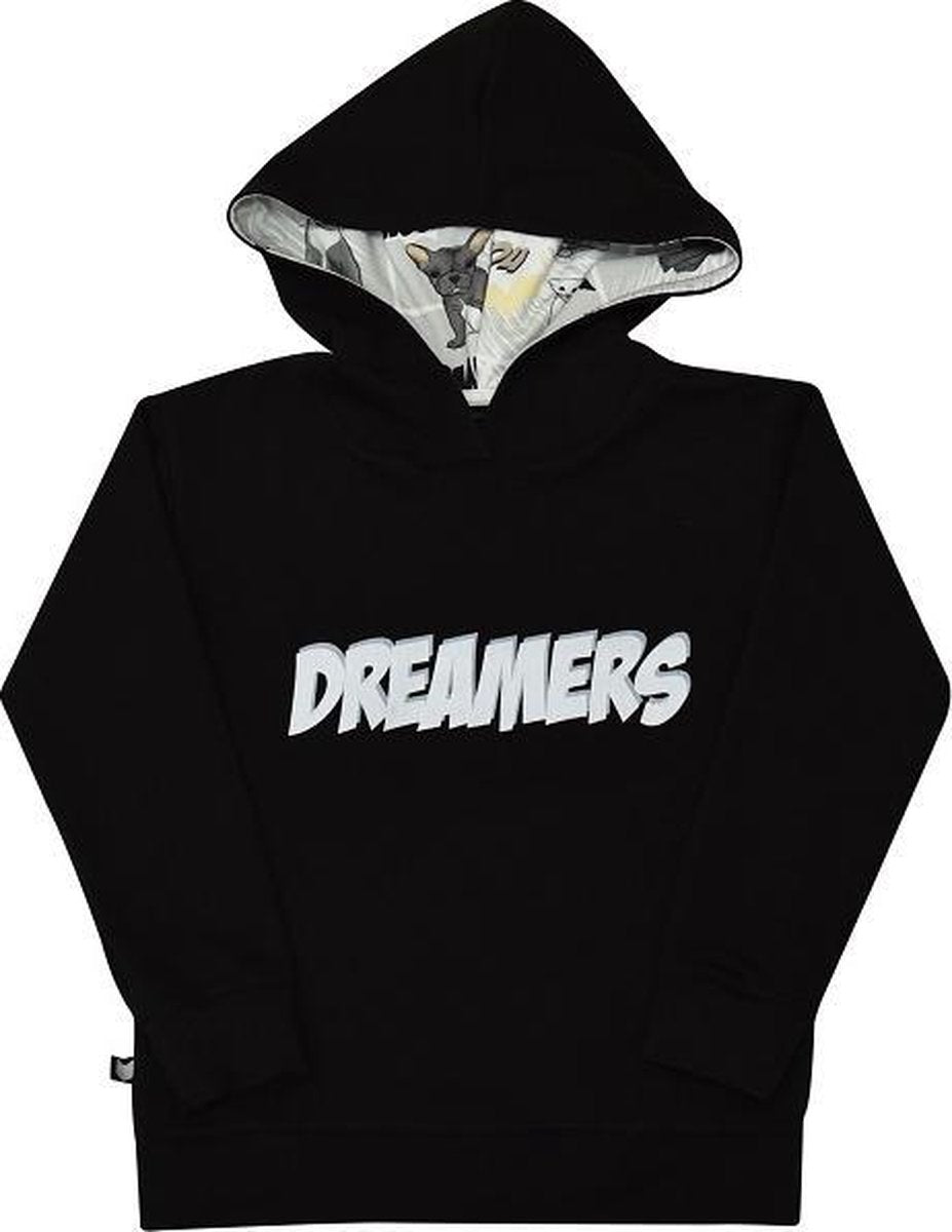 HEBE - hoodie - zwart - Maat 122/128